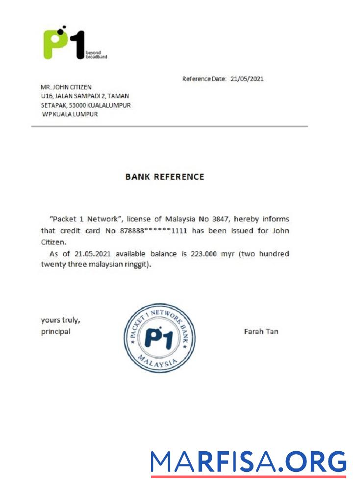 Printable Malaysia Packet 1 Network reference real example